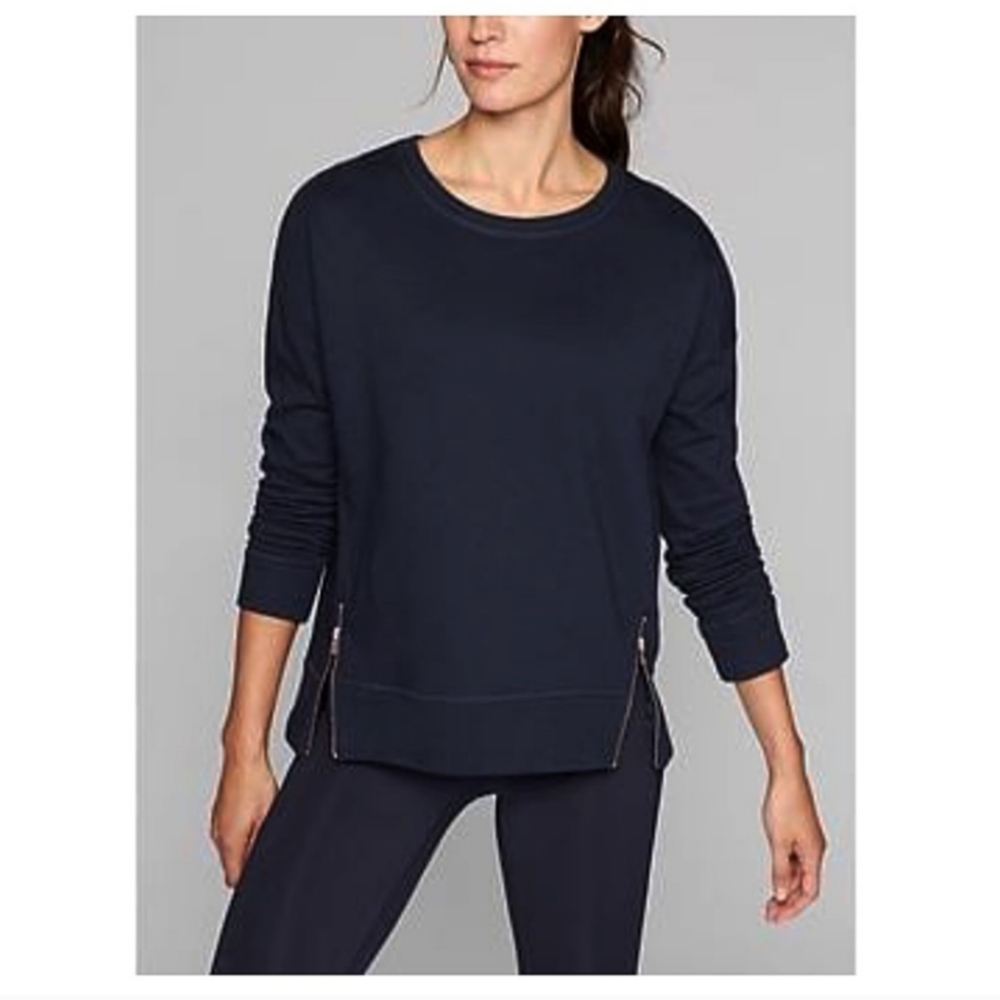 Athleta Black Cityscape Sweatshirt Size XS